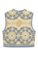 PRINTED COTTON VEST