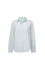 LIZZY -  BUTTON DOWN SHIRT - 100% COTTON -ICE BLUE