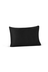 SILK & GLOW BLACK PILLOWCASE - BLACK - ציפה משי לכרית