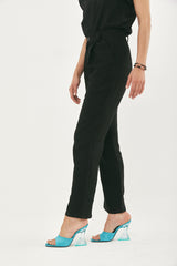 ALEX LONG BLACK LINEN PANTS