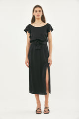 STELLA BLACK SILK SKIRT