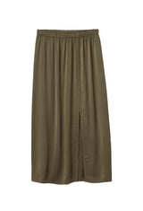 STELLA SILK SKIRT - KHAKI