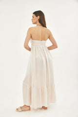 ROCKY SILK STRAPLESS DRESS