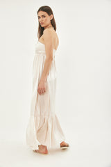 ROCKY SILK STRAPLESS DRESS