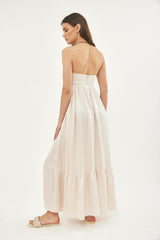 ROCKY SILK STRAPLESS DRESS