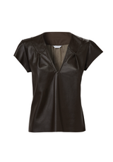 FARFALLA LEATHER TOP KHAKI