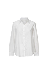 LIZZY -  BUTTON DOWN SHIRT - 100% COTTON - WHITE