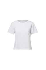 LILI SHORT SLEEVES CREW NECK T- SHIRT - WHITE