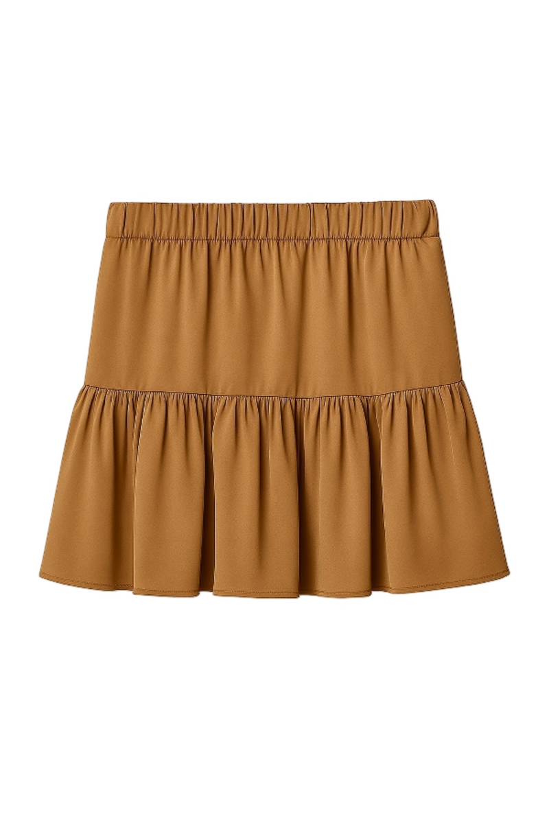 KIM MOCHA FARFALLE SILK SKIRT