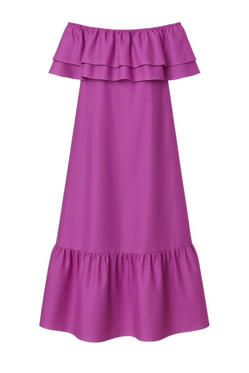 LEORA SILK STRAPLESS DRESS