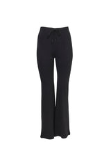 LUNA RELAXED FLARED TRACK PANTS BLACK