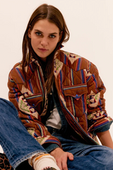 ARIZONA LOVE - QUILTED SHIRT JACKET NAVAJO