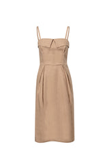 ELITA LINEN COCKTAIL DRESS -  DUNE