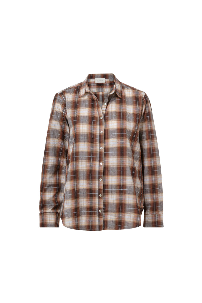 LIZZY -  BUTTON DOWN SHIRT - 100% COTTON - CHECKED