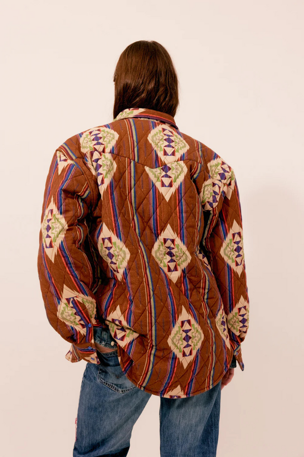 ARIZONA LOVE - QUILTED SHIRT JACKET NAVAJO