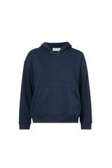 LUNA RELAXED COTTON HOODIE TRUE BLUE